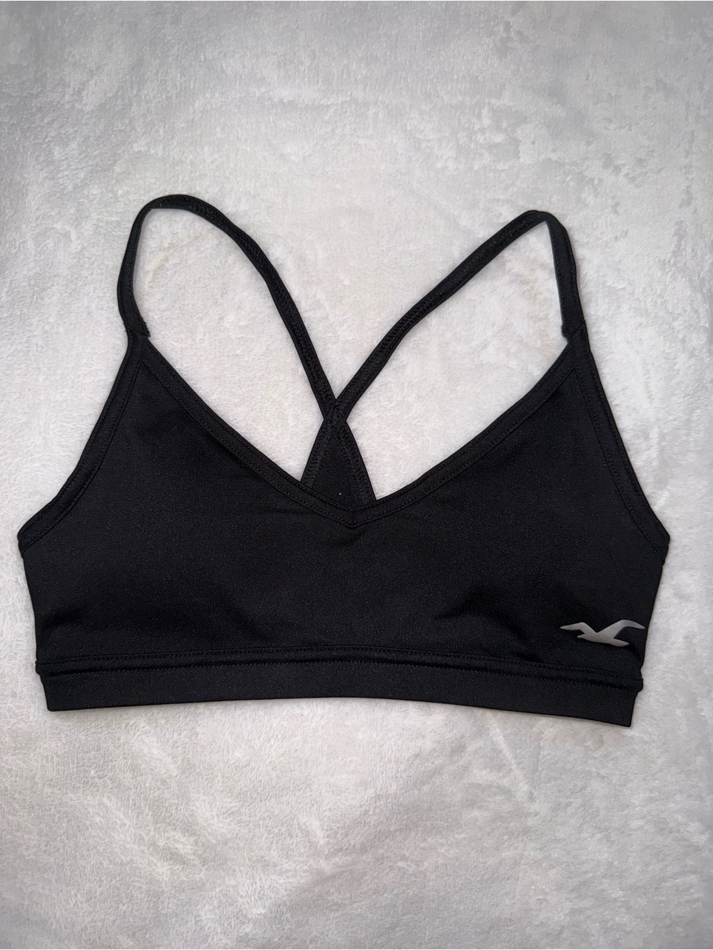 Hollister Black Crisscross Strappy Sports Bra